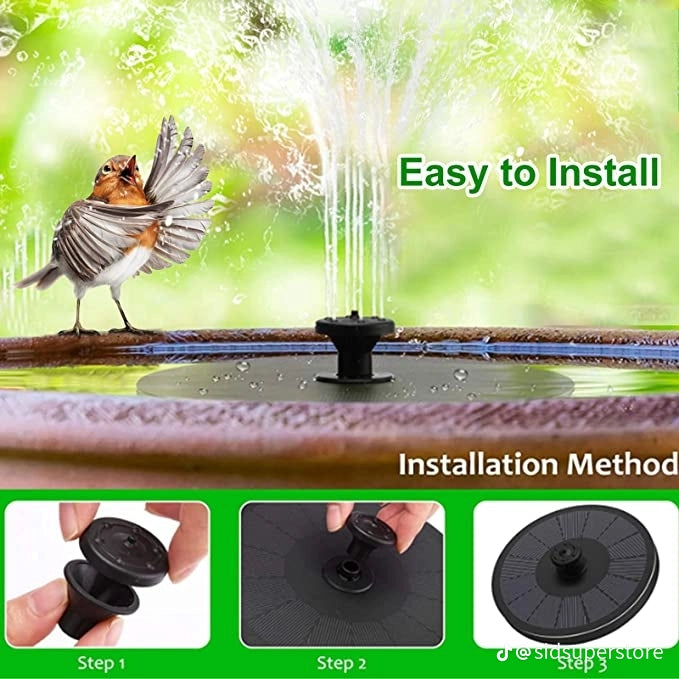 Artexis™ Prisma Springs Solar Powered Floating Water Fountain and Bird Bath