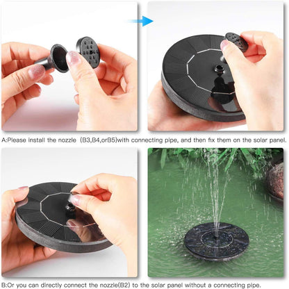 Artexis™ Prisma Springs Solar Powered Floating Water Fountain and Bird Bath